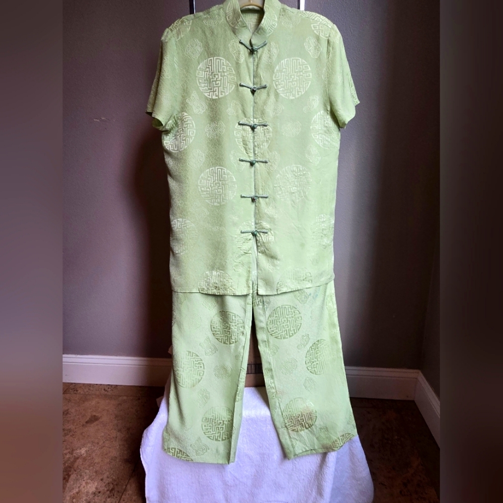 Vintage 100% Silk Authentic Chinese Tang & Pants